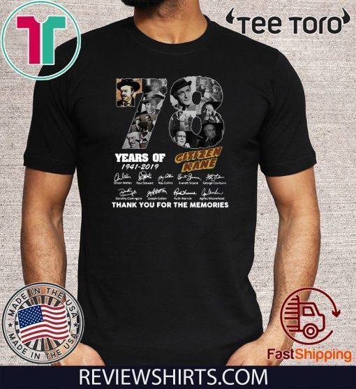 78 Years Citizen Kane Thank You For The Memories 2020 T-Shirt