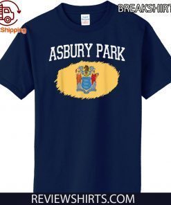 ASBURY PARK NJ NEW JERSEY Flag Vintage USA Sports 2020 T-Shirt