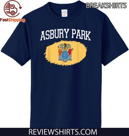 ASBURY PARK NJ NEW JERSEY Flag Vintage USA Sports 2020 T-Shirt