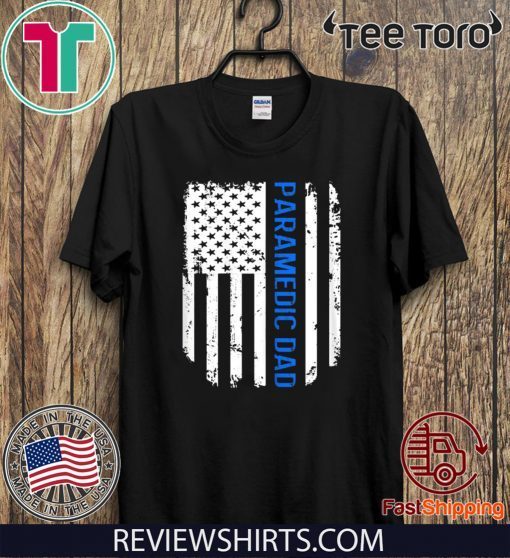 American Flag Proud Paramedic Dad Vintage 2020 T-Shirt