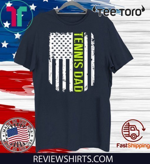 American Flag Proud Tennis Dad Vintage 2020 T-Shirt