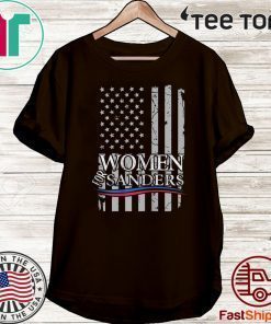 American Flag Women For Sanders Apparel Fun Elections 2020 T-Shirt