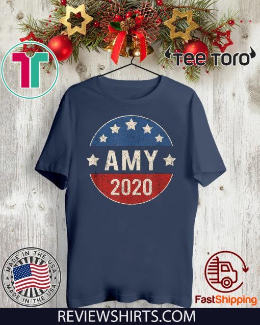 Amy Klobuchar For President 2020 Retro Election Button Hot T-Shirt