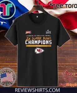 SUPER BOWL LIV CHAMPIONS KANSAS CITY CHIEFS MULTI-CHAMPS UNISEX T-SHIRT