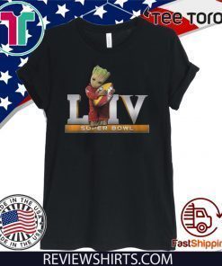 Baby Groot Hug LIV Super Bowl Official T-Shirt