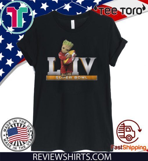 Baby Groot Hug LIV Super Bowl Official T-Shirt