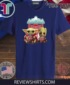 Baby Yoda And Baby Groot Hug Liverpool 2020 T-Shirt