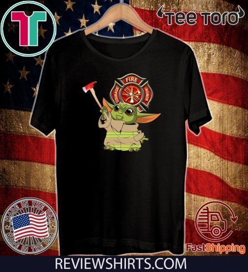 Baby Yoda Courage Fire Honor Official T-Shirt