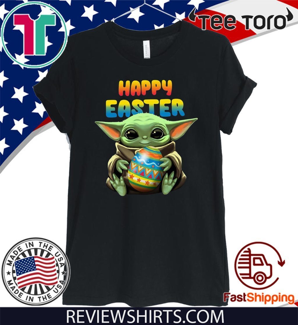Baby Yoda hug Happy Easter Limited Edition T-Shirt
