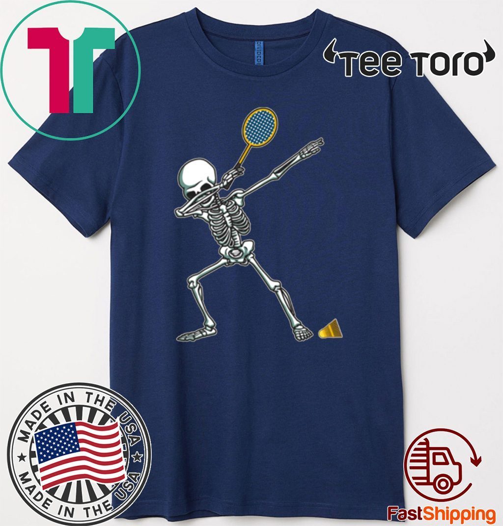 Badminton Dabbing Skeleton Dab Dance Official T-Shirt