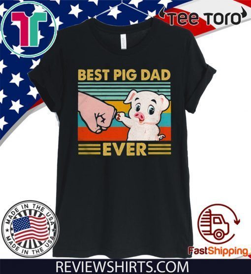 Best pig dad ever sunset IF 2020 T-Shirt