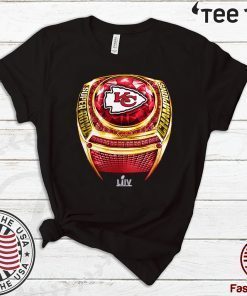 Official Kansas City Chiefs Super Bowl LIV Champions Big & Tall Ring T-Shirt