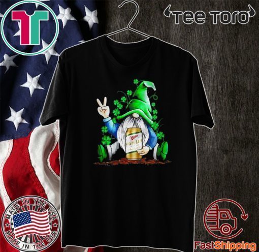 Gnomes Lucky Hug Pabst High Life St. Patrick_s Day Official T-Shirt