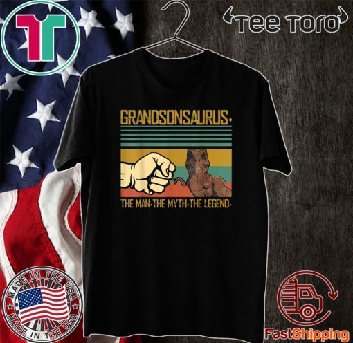 Grandsonsaurus The Man The Myth Vintage 2020 T-Shirt