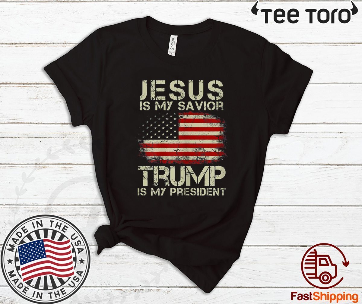 Jesus Is My Savior Trump Is My President Hot T-Shirt - ReviewsTees