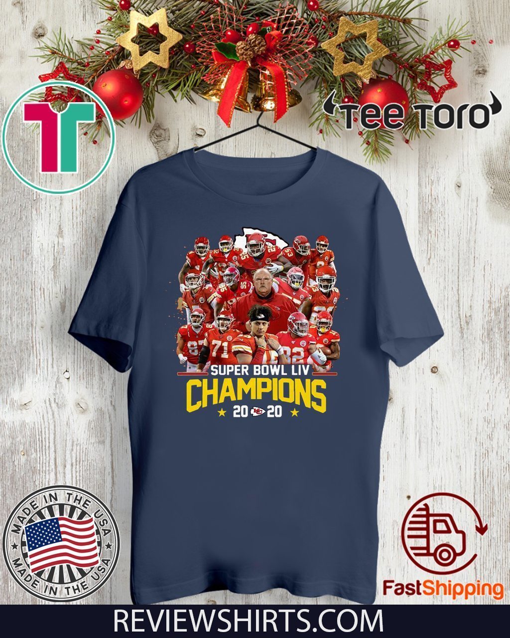 Kansas City Chiefs Super Bowl LIV Champions 2020 Official T-Shirt