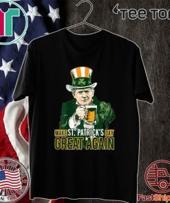 Make St Patricks Day Great Again Irish Donald Trump Beer 2020T-Shirt