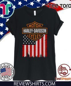 Motor Harley Davidson Cycles Flag US T-Shirt