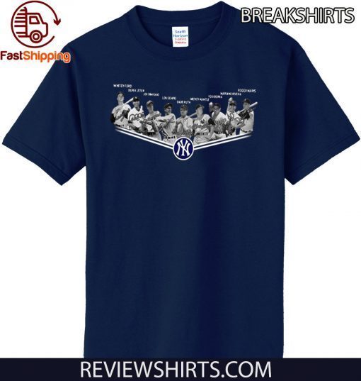 New York Yankees Whitey Ford Derek Jeter Joe Dimaggio Logging Limited Edition T-Shirt