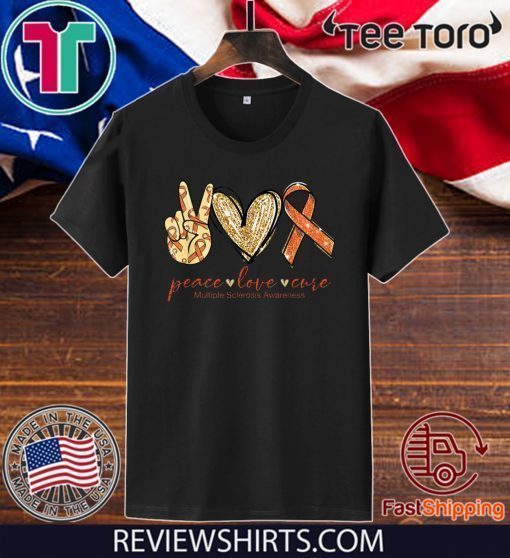 Peace Love Cure Multiple Sclerosis Awareness 2020 T-Shirt