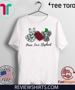 Peace Love Lucky Elephant Irish Official T-Shirt