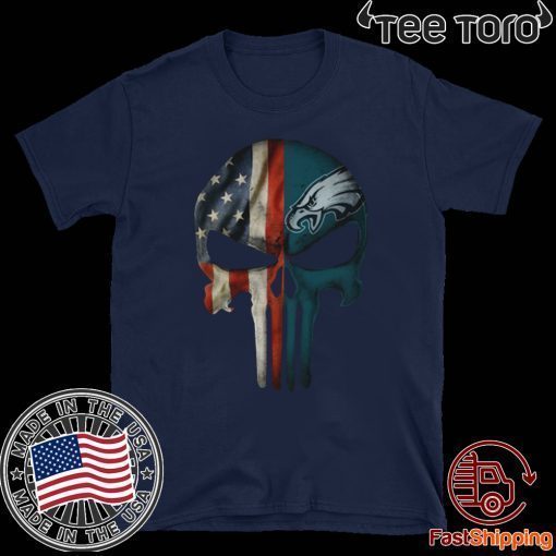 Philadelphia Eagles American flag punisher Skull 2020 T-Shirt