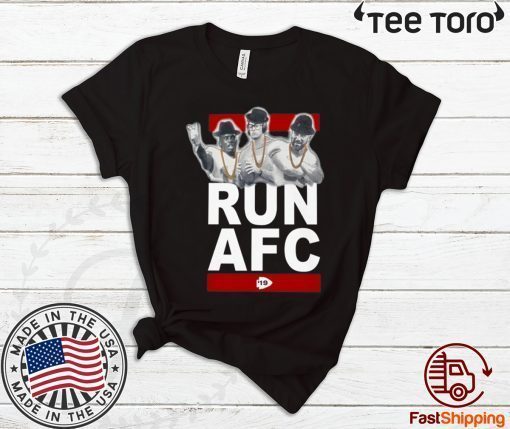 RUN AFC SHIRT PATRICK MAHOMES AND TRAVIS KELCE - KANSAS CITY CHIEFS 2020 T-SHIRT