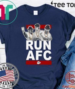 RUN AFC SHIRT PATRICK MAHOMES AND TRAVIS KELCE - KANSAS CITY CHIEFS 2020 T-SHIRT