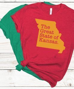 THE GREAT STATE OF KANSAS CITY CHIEFS OFFICIAL T-SHIRT