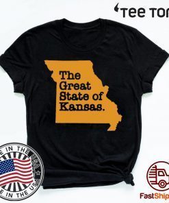 KANSAS CITY CHIEFS SHIRT - THE GREAT STATE OF KANSAS OFFICIAL T-SHIRT