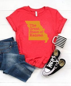 KANSAS CITY CHIEFS SHIRT - THE GREAT STATE OF KANSAS FOR T-SHIRT