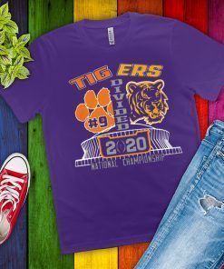 Tigers Divided T-Shirt - College Football Playoff National Championship between LSU and Clemson - Clemson Tigers