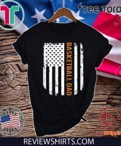 Vintage American Flag Proud Basketball Dad Hot T-Shirt