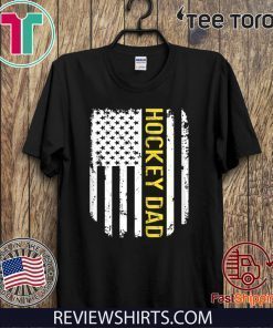 Vintage American Flag Proud Hockey Dad Official T-Shirt