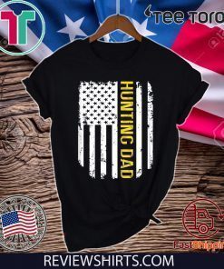 Vintage American Flag Proud Hunting Dad Vintage US T-Shirt