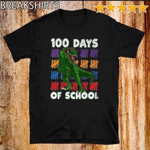 100 Days Of School 100th Day Dino 2020 T-Shirt