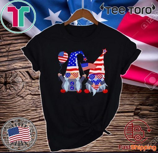 4th of July American flag gnomes 2020 T-Shirt