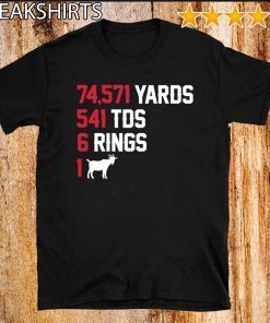 6 Rings 1 GOAT New England Football T-Shirt