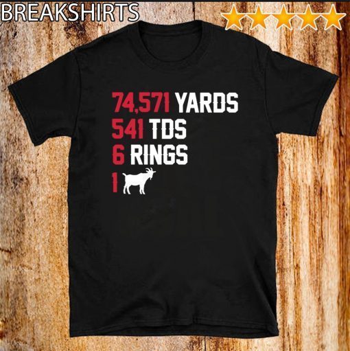 6 Rings 1 GOAT New England Football T-Shirt