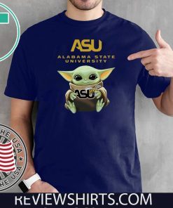 Baby Yoda Hug Alabama State University T-Shirt