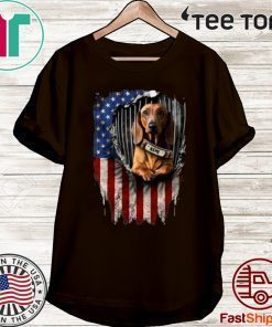 Dachshund Dog Name American Flag Gift T-Shirt