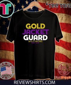 Gold Jacket Guard Shirt Baltimore Ravens Official T-Shirt