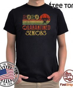 Class Of 2020 Senior Quarantine Funny Graduation Vintage Retro T-Shirt