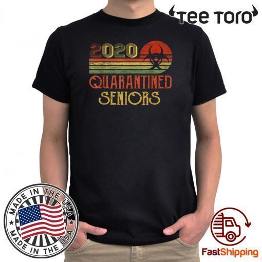 Class Of 2020 Senior Quarantine Funny Graduation Vintage Retro T-Shirt