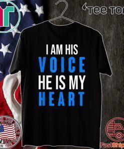 Autism Awareness Tees i am His Voice He Is My Heart 2020 T-Shirt