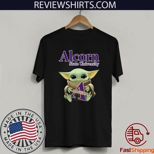 Original Baby Yoda Hug Alcorn State University T-Shirt