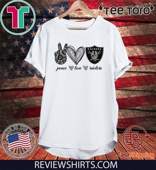 Peace Love Raiders Official T-Shirt