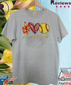 Peace Love Softball Tee Shirt