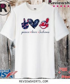 Peace love Cleveland Indians logo Official T-Shirt