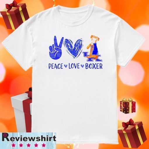 Peace love boxer UK Kentucky tattoo 2020 T-Shirt